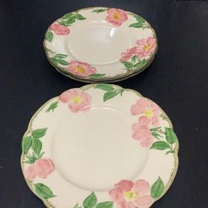 Franciscan desert rose dessert plate